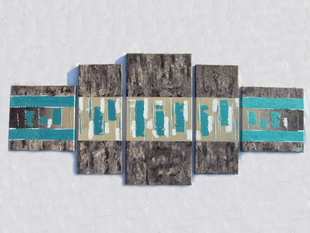 Tableau marron chocolat turquoise